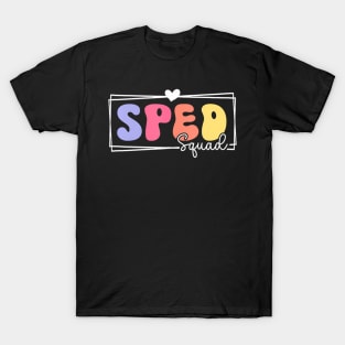 Sped Squad For Special Ed Education Teachers Groovy T-Shirt